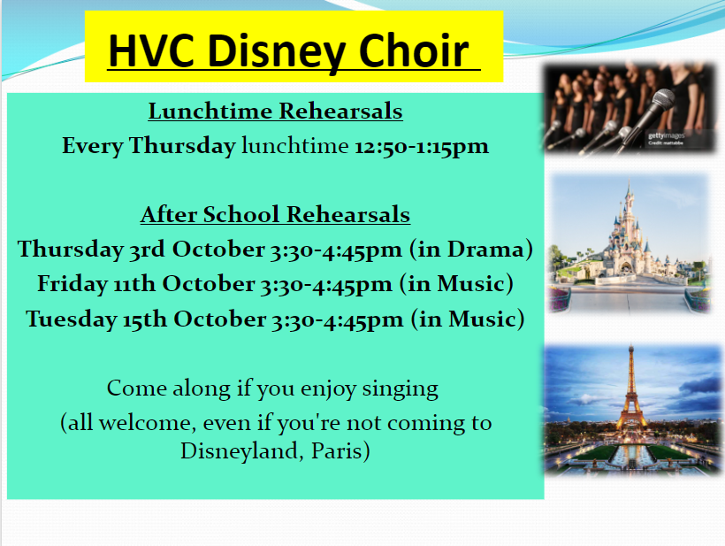 Disney choir rehearsals