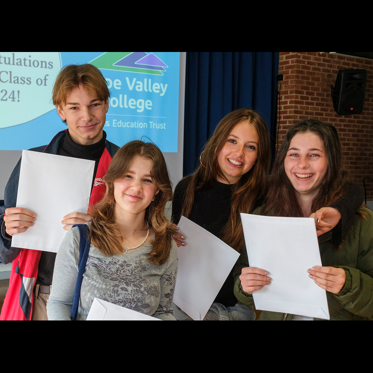 Image of student receiving exam results