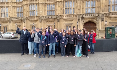 Student Council outside the Houses of Parliament